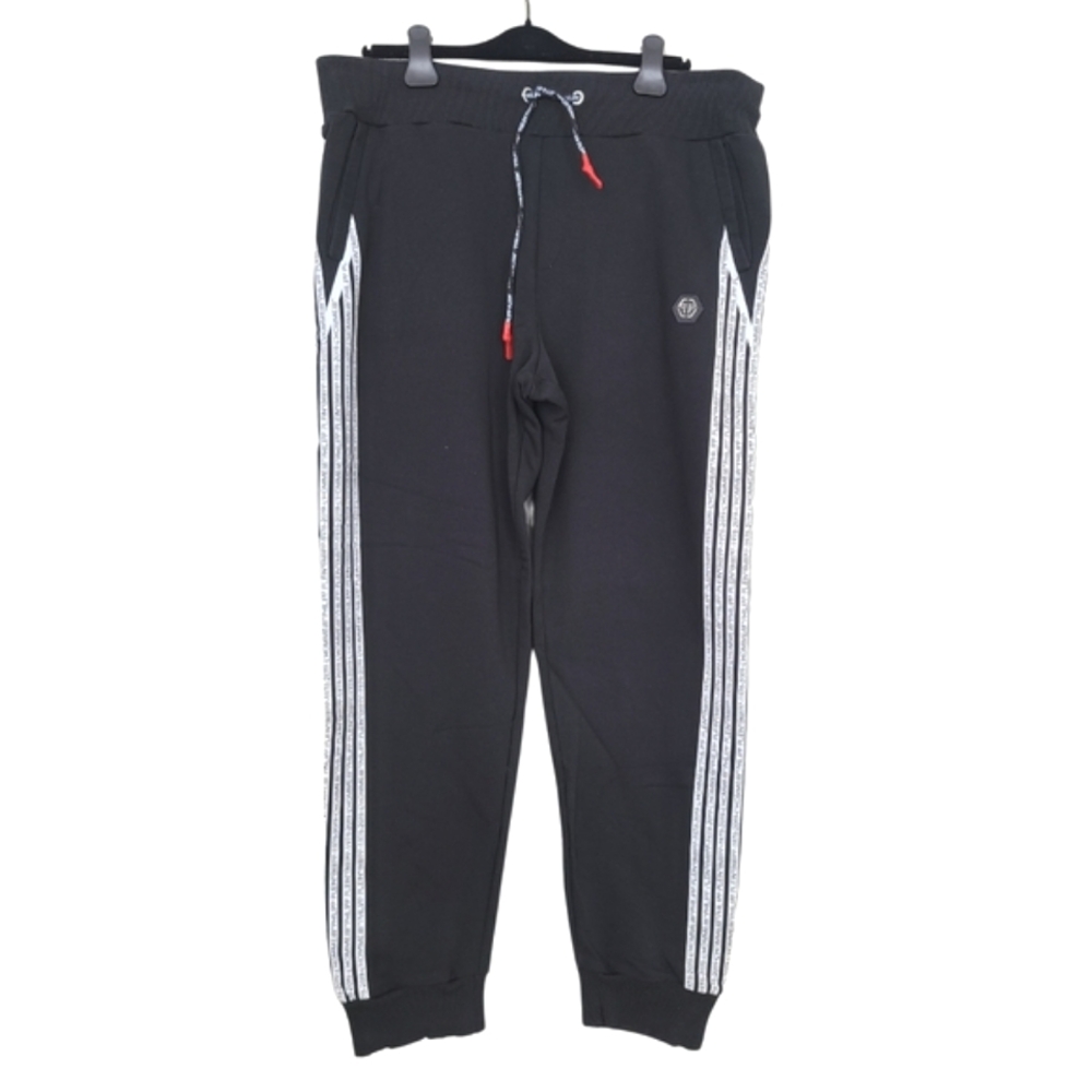 PHILIPP PLEIN 💀 ☆Limited Edition☆ Homme Joggers with Logo Side Stripe